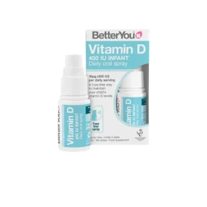 BETTERYOU Vitamin D 400IU Infant Oral Spray, Dạng Xịt Hỗ Trợ Hấp Thu Canxi (Trẻ 0-3 Tuổi, 15ml)
